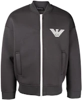 Emporio Armani Black Logo Embroidered Bomber Jacket 6L1MM3-1JUWZ-0633 Emporio Armani Black Logo Embroidered Bomber Jacket 6L1MM3-1JUWZ-0633
