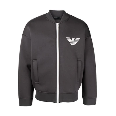 Emporio Armani Black Logo Embroidered Bomber Jacket 6L1MM3-1JUWZ-0633
