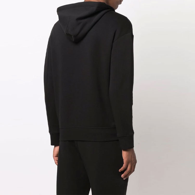 EMPORIO ARMANI Black Logo Embroidered Zip-Up Hoodie Jacket. 6K1M66-1JHSZ-0999 圖 4