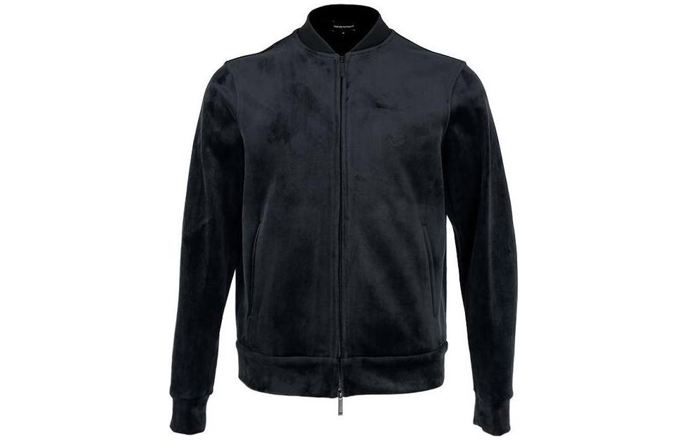 Emporio Armani Black Logo Embroidered Zip-Up Jacket 6L1B7P-1JA8Z-0999