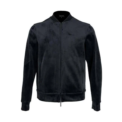 Emporio Armani Black Logo Embroidered Zip-Up Jacket 6L1B7P-1JA8Z-0999