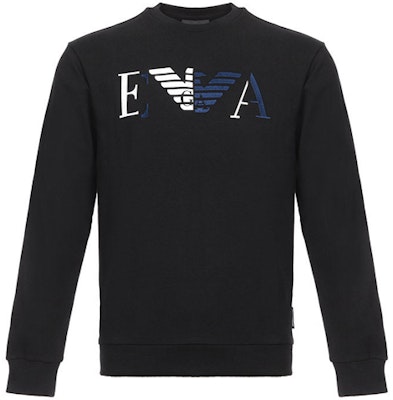 Emporio Armani 黑色標誌圖案圓領衛衣 6Z1MB3-1J07Z-0999 Buy Emporio Armani 黑色標誌圖案圓領衛衣 6Z1MB3-1J07Z-0999