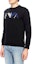 Sizing Emporio Armani 黑色標誌圖案圓領衛衣 6Z1MB3-1J07Z-0999