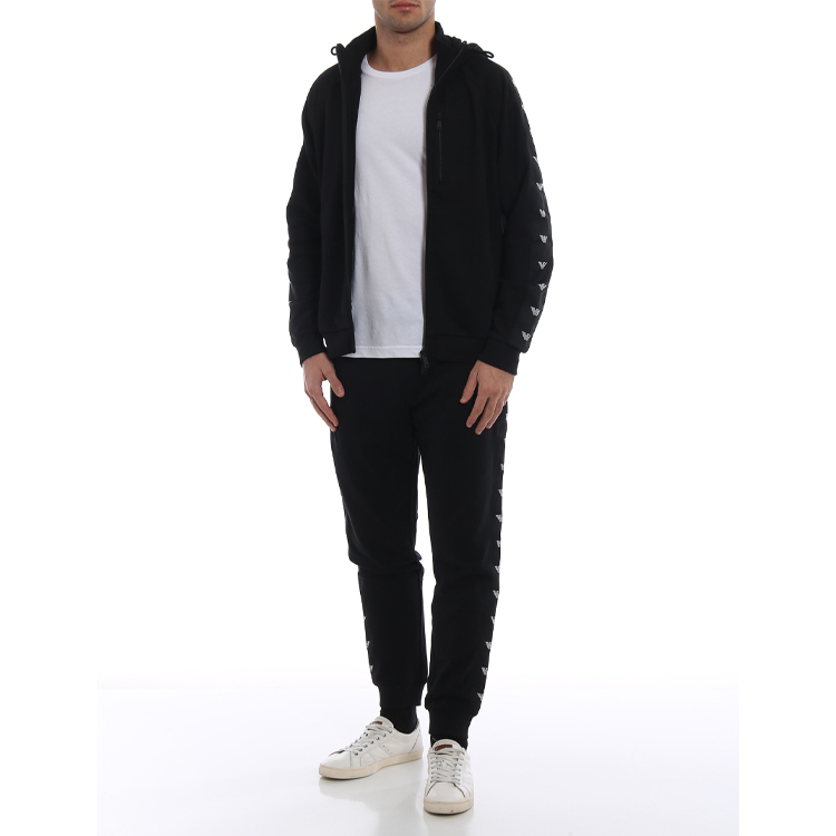 Emporio Armani Black Logo Hoodie Jacket 6Z1MC1-1J07Z-0999 圖 4