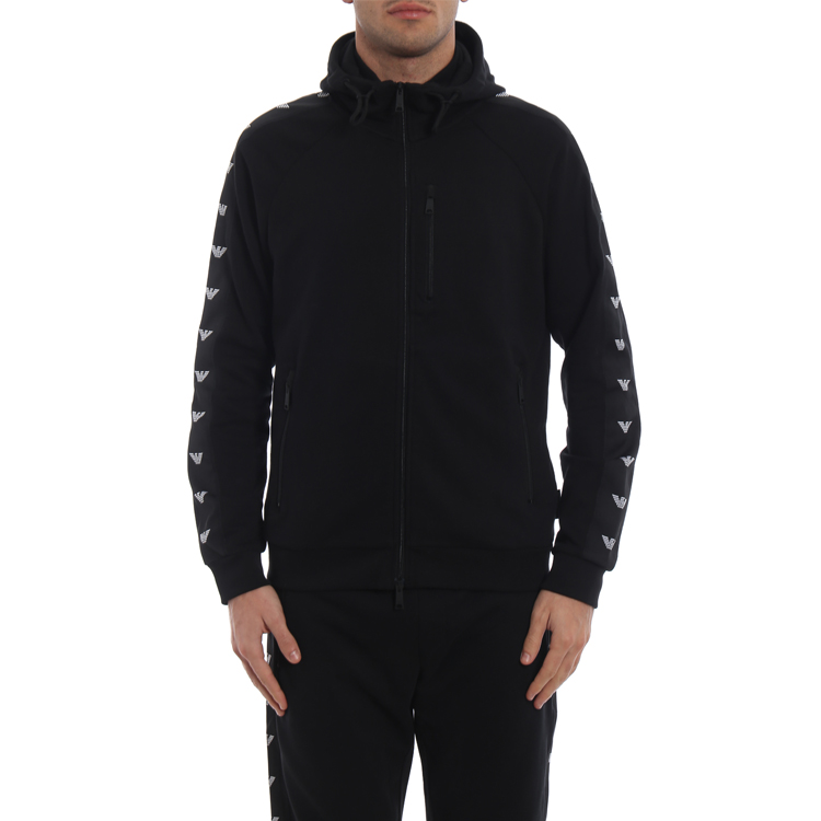 Emporio Armani Black Logo Hoodie Jacket 6Z1MC1-1J07Z-0999 圖 5