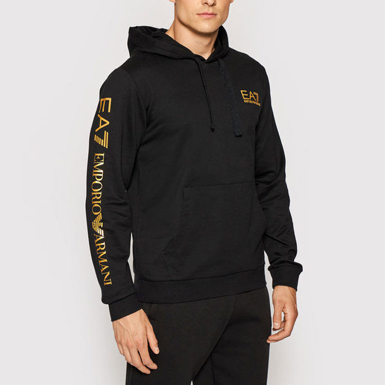Purchase Emporio Armani Hoodie Hitam Logo Lengan Panjang Sweatshirt 8NPM18-PJ05Z12030