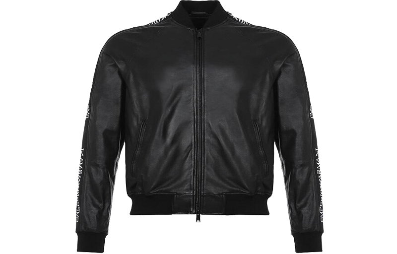 Emporio Armani Black Logo Print Casual Long-Sleeve Jacket 21B5DP-21P5D-999