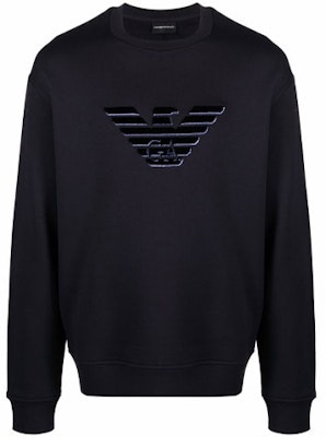 EMPORIO ARMANI 黑色標誌印花休閒衛衣. 6K1M93-1JQNZ-0980 Order EMPORIO ARMANI 黑色標誌印花休閒衛衣. 6K1M93-1JQNZ-0980