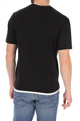 Camiseta Negra Emporio Armani con Logo y Cuello Redondo 3H1TM0-1JCQZ-G945 Details for Camiseta Negra Emporio Armani con Logo y Cuello Redondo 3H1TM0-1JCQZ-G945