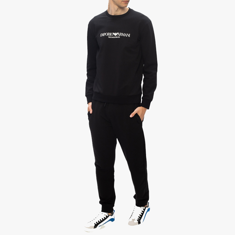 EMPORIO ARMANI Black Logo Print Crewneck Long-Sleeve Sweatshirt 8N1ME8-1J04Z-0999 圖 6