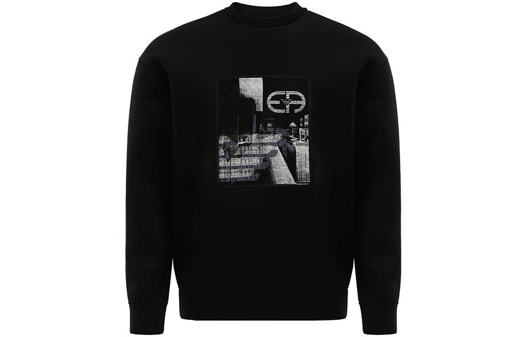 Emporio Armani Black Logo Print Crewneck Pullover Sweatshirt 6K1M96-1JUWZ-0054 圖 2