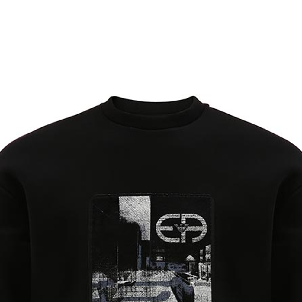 Emporio Armani Black Logo Print Crewneck Pullover Sweatshirt 6K1M96-1JUWZ-0054 圖 6