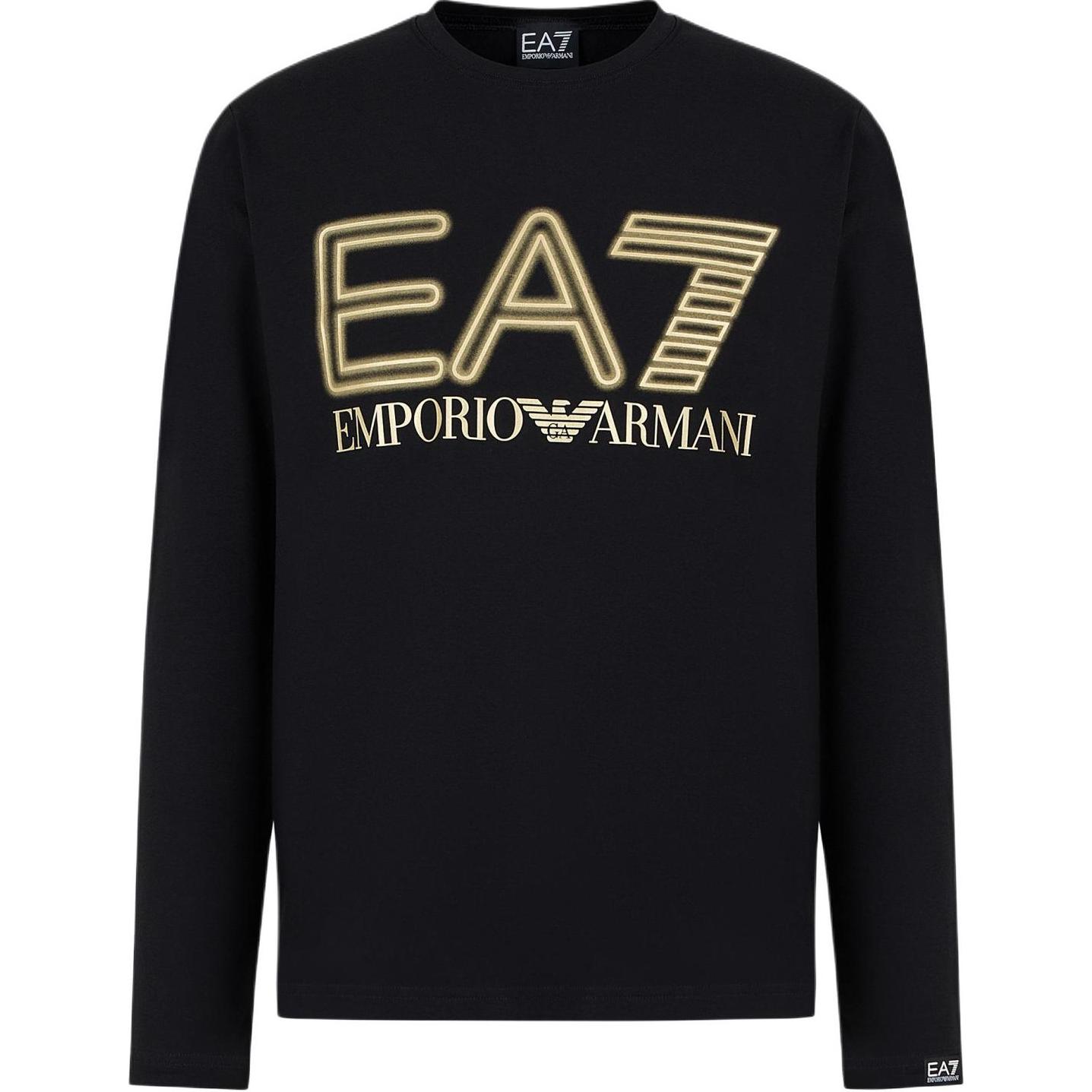 Emporio Armani Black Logo Print Crewneck Sweatshirt 3DPT38-PJMUZ-10208