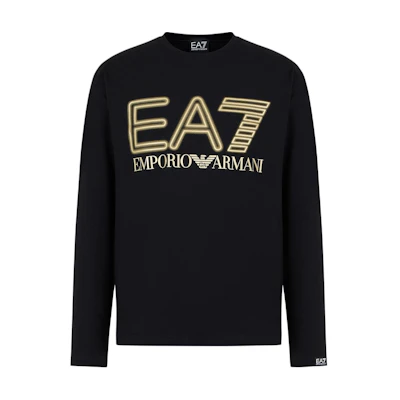 Emporio Armani Black Logo Print Crewneck Sweatshirt 3DPT38-PJMUZ-10208