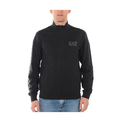 Emporio Armani Black Logo Print High Collar Zip-Up Jacket 3GPM23-PJ05Z-1200