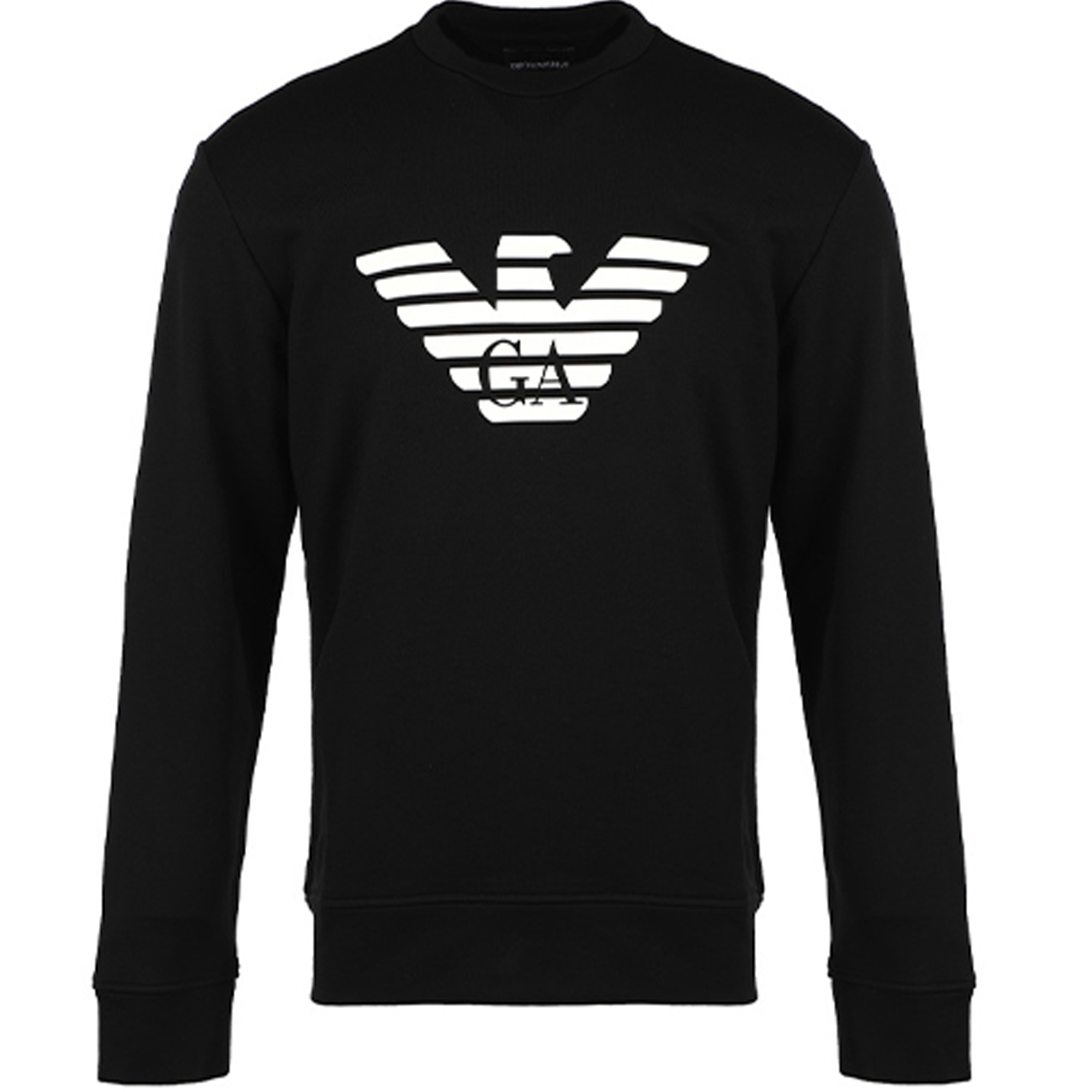 Emporio Armani Black Logo Print Pullover Sweatshirt. 8N1MR6-1JRIZ-F008
