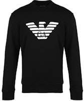 Emporio Armani Black Logo Print Pullover Sweatshirt. 8N1MR6-1JRIZ-F008 Emporio Armani Black Logo Print Pullover Sweatshirt. 8N1MR6-1JRIZ-F008