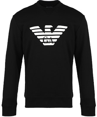 Emporio Armani Black Logo Print Pullover Sweatshirt. 8N1MR6-1JRIZ-F008 Order Emporio Armani Black Logo Print Pullover Sweatshirt. 8N1MR6-1JRIZ-F008