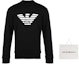 Purchase Emporio Armani Black Logo Print Pullover Sweatshirt. 8N1MR6-1JRIZ-F008