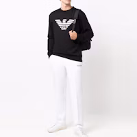 Details for Emporio Armani 黑色Logo印花套頭衛衣. 8N1MR6-1JRIZ-F008
