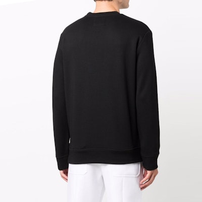 Emporio Armani Black Logo Print Pullover Sweatshirt. 8N1MR6-1JRIZ-F008 Sizing Emporio Armani Black Logo Print Pullover Sweatshirt. 8N1MR6-1JRIZ-F008