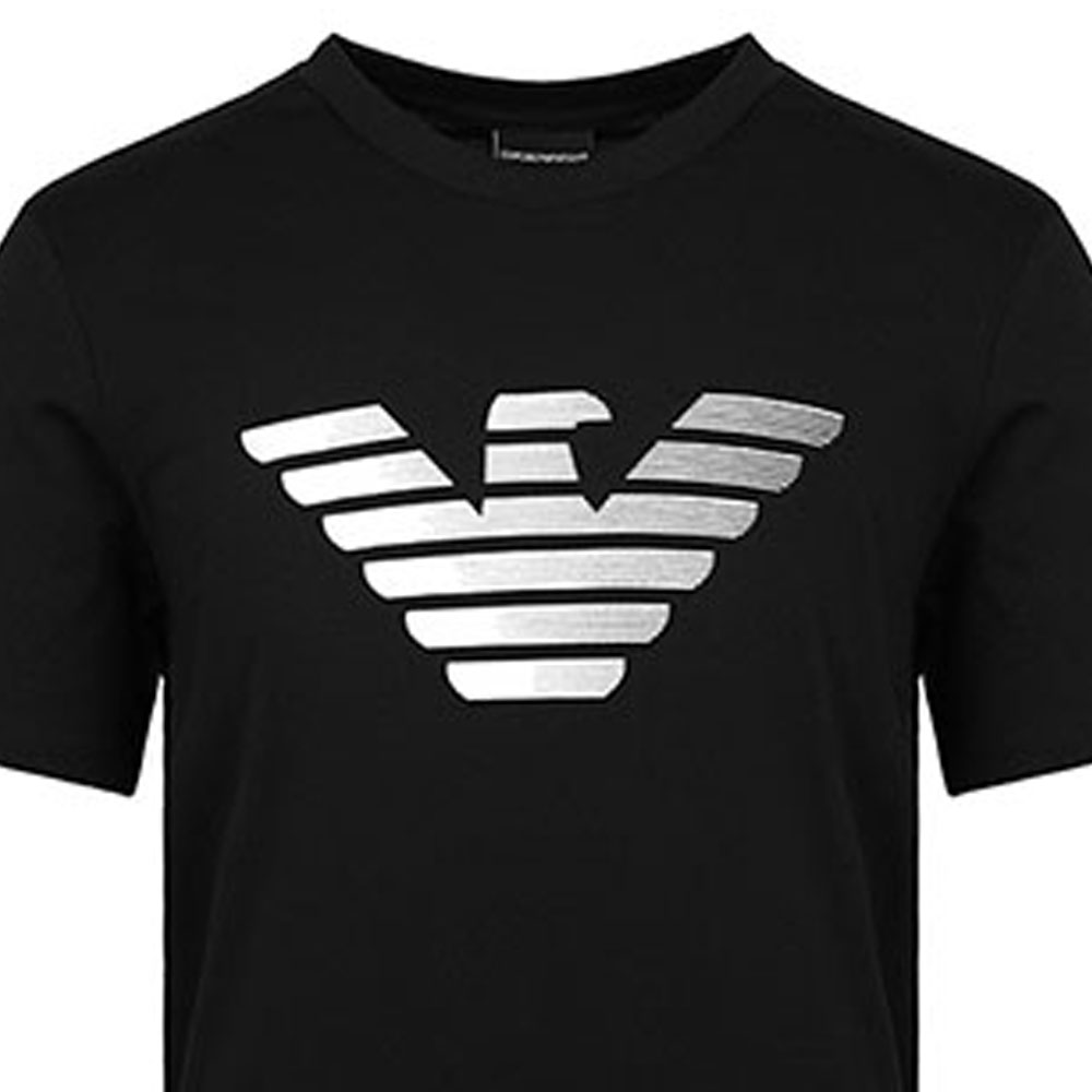 Sizing Emporio Armani 黑色短袖T恤 標誌印花 3H1TD0-1J30Z-0999