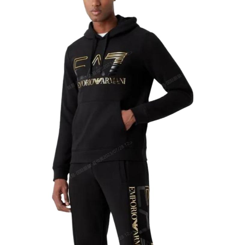 Emporio Armani Black Logo Printed Hoodie Sweatshirt 3RPM13-PJLSZ-0208 圖 4