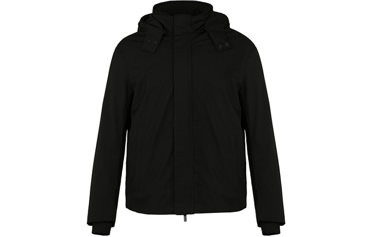 Emporio Armani Black Logo Solid Color Hoodie Jacket 6G1BA4-1NWGZ-0999 圖 2