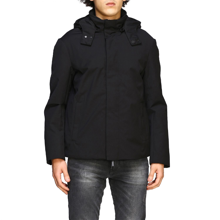 Emporio Armani Black Logo Solid Color Hoodie Jacket 6G1BA4-1NWGZ-0999 圖 5