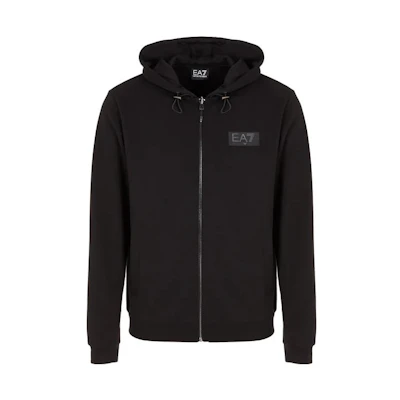 Emporio Armani Black Logo Zip-Up Hoodie Jacket 6RPM82-PJARZ-1200