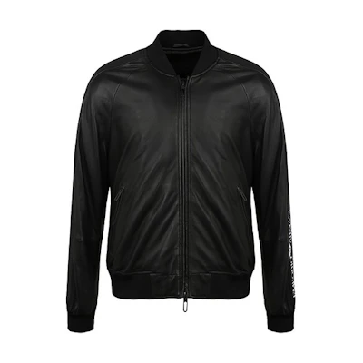 EMPORIO ARMANI Black Logo Zipper Long Sleeve Jacket 41B5BP-41P5B-999