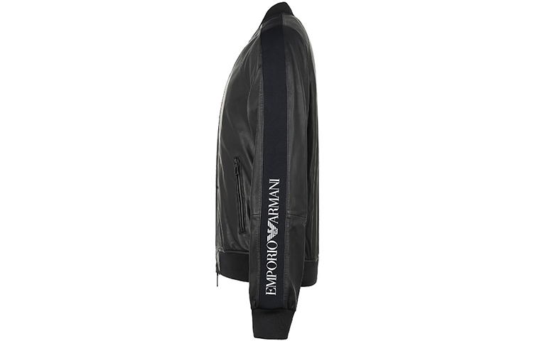 EMPORIO ARMANI Black Logo Zipper Long Sleeve Jacket 41B5BP-41P5B-999 圖 4