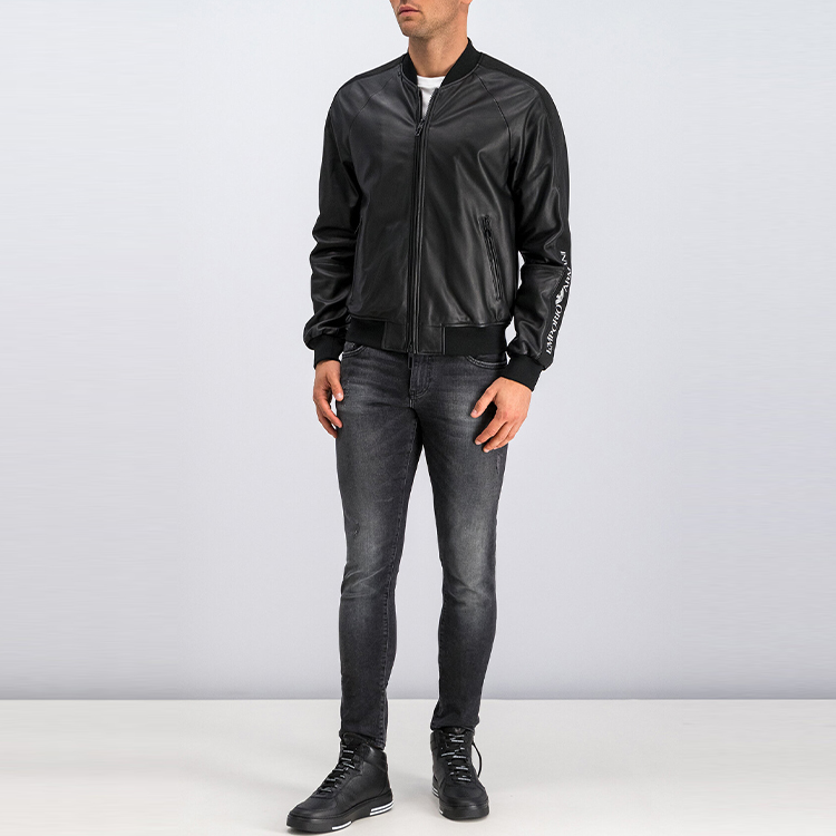 EMPORIO ARMANI Black Logo Zipper Long Sleeve Jacket 41B5BP-41P5B-999 圖 5