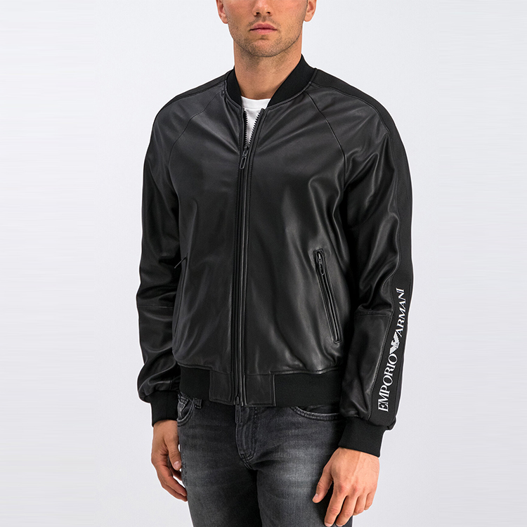 EMPORIO ARMANI Black Logo Zipper Long Sleeve Jacket 41B5BP-41P5B-999 圖 7