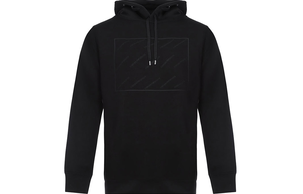 Emporio Armani Black Long-Sleeve Hoodie 6Z1MN8-1JTYZ-F036