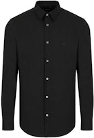 EMPORIO ARMANI Black Long-Sleeve Shirt with Embroidered Logo 8N1C09-1NI9Z-0999 EMPORIO ARMANI Black Long-Sleeve Shirt with Embroidered Logo 8N1C09-1NI9Z-0999