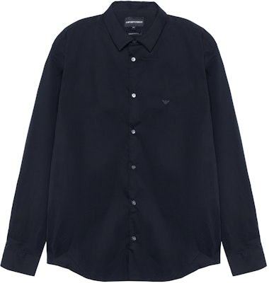 エンポリオアルマーニ ブラック刺繍ロゴ入り長袖シャツ 8N1C09-1NI9Z-0999 Order エンポリオアルマーニ ブラック刺繍ロゴ入り長袖シャツ 8N1C09-1NI9Z-0999