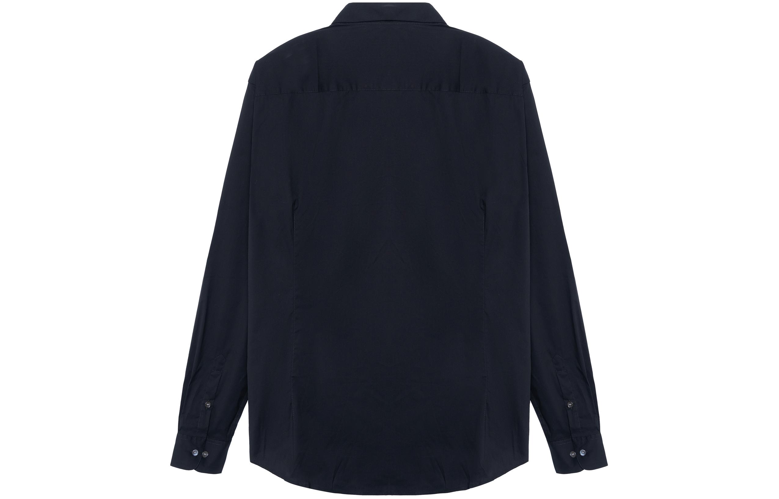 Lookbook エンポリオアルマーニ ブラック刺繍ロゴ入り長袖シャツ 8N1C09-1NI9Z-0999