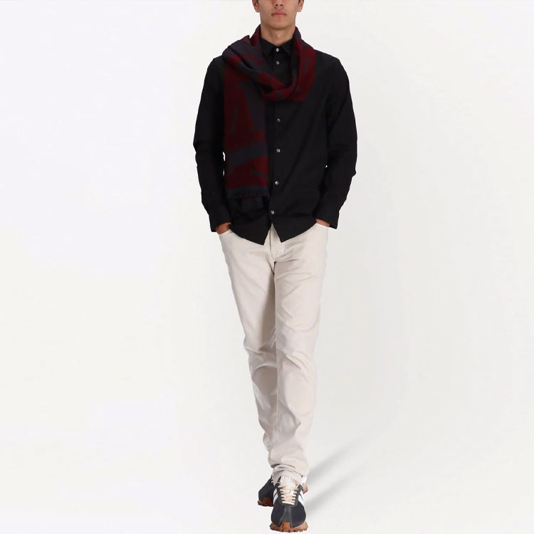 Purchase エンポリオアルマーニ ブラック刺繍ロゴ入り長袖シャツ 8N1C09-1NI9Z-0999