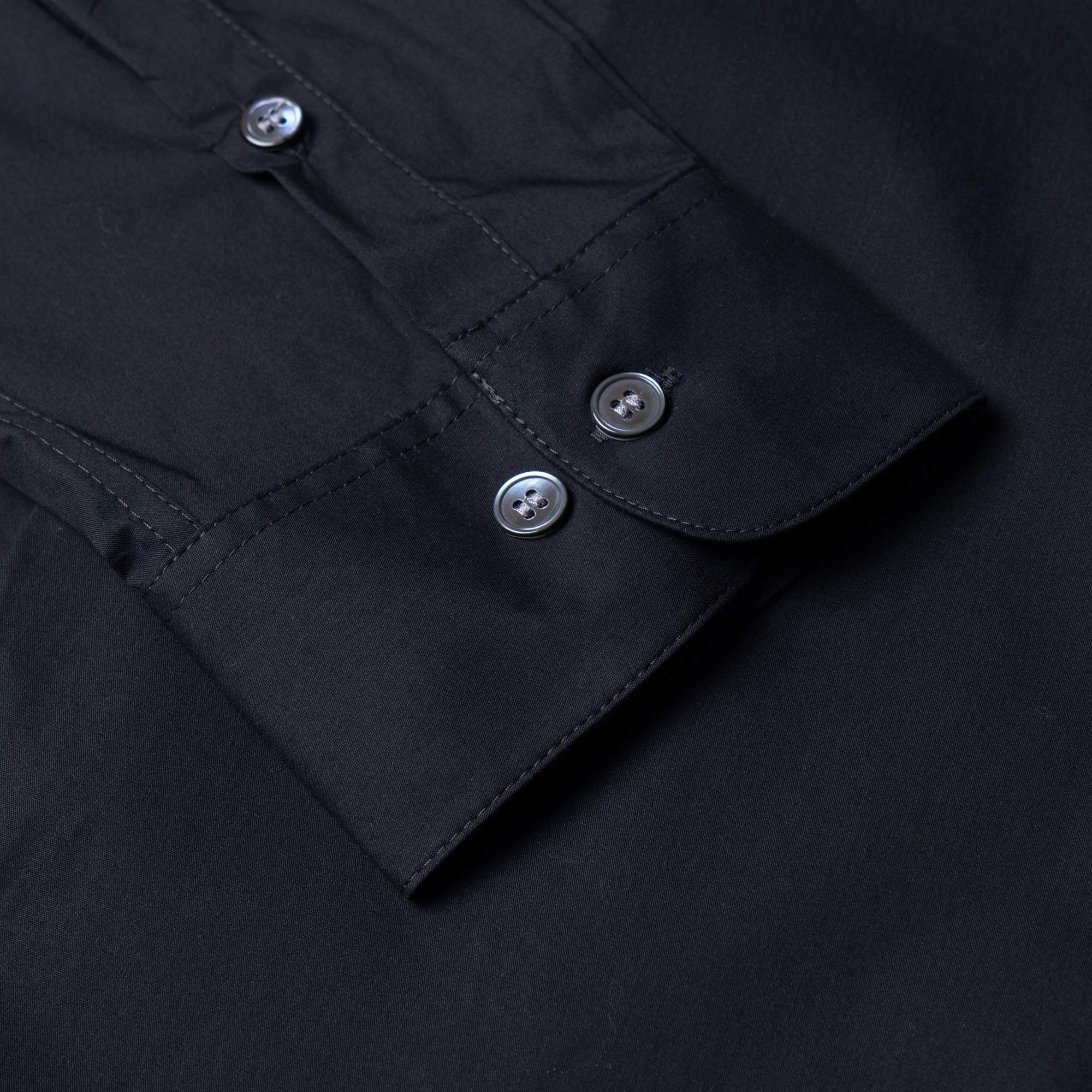 Cheap エンポリオアルマーニ ブラック刺繍ロゴ入り長袖シャツ 8N1C09-1NI9Z-0999