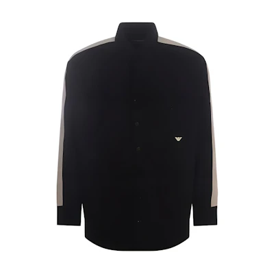Emporio Armani Black Long Sleeve Blazer Jacket with Shoulder Stripes 6R1MF4-1JHSZ-0999