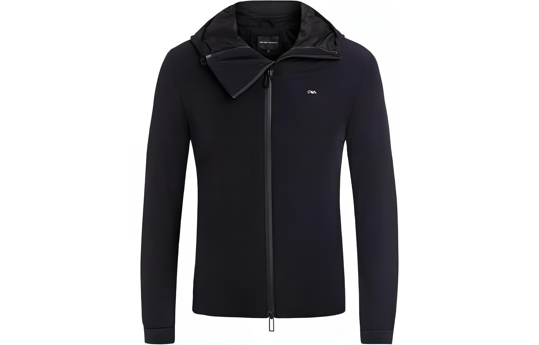 Emporio Armani Black Long Sleeve Jacket with Folded Collar 6Z1BQ7-1NGEZ-0999