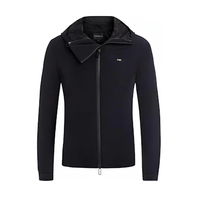 Emporio Armani Black Long Sleeve Jacket with Folded Collar 6Z1BQ7-1NGEZ-0999
