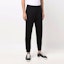 Shop EMPORIO ARMANI Black Mid-Waist Knit Jogger Pants with Minimal Logo. 8N1PS9-1JRIZ-0999