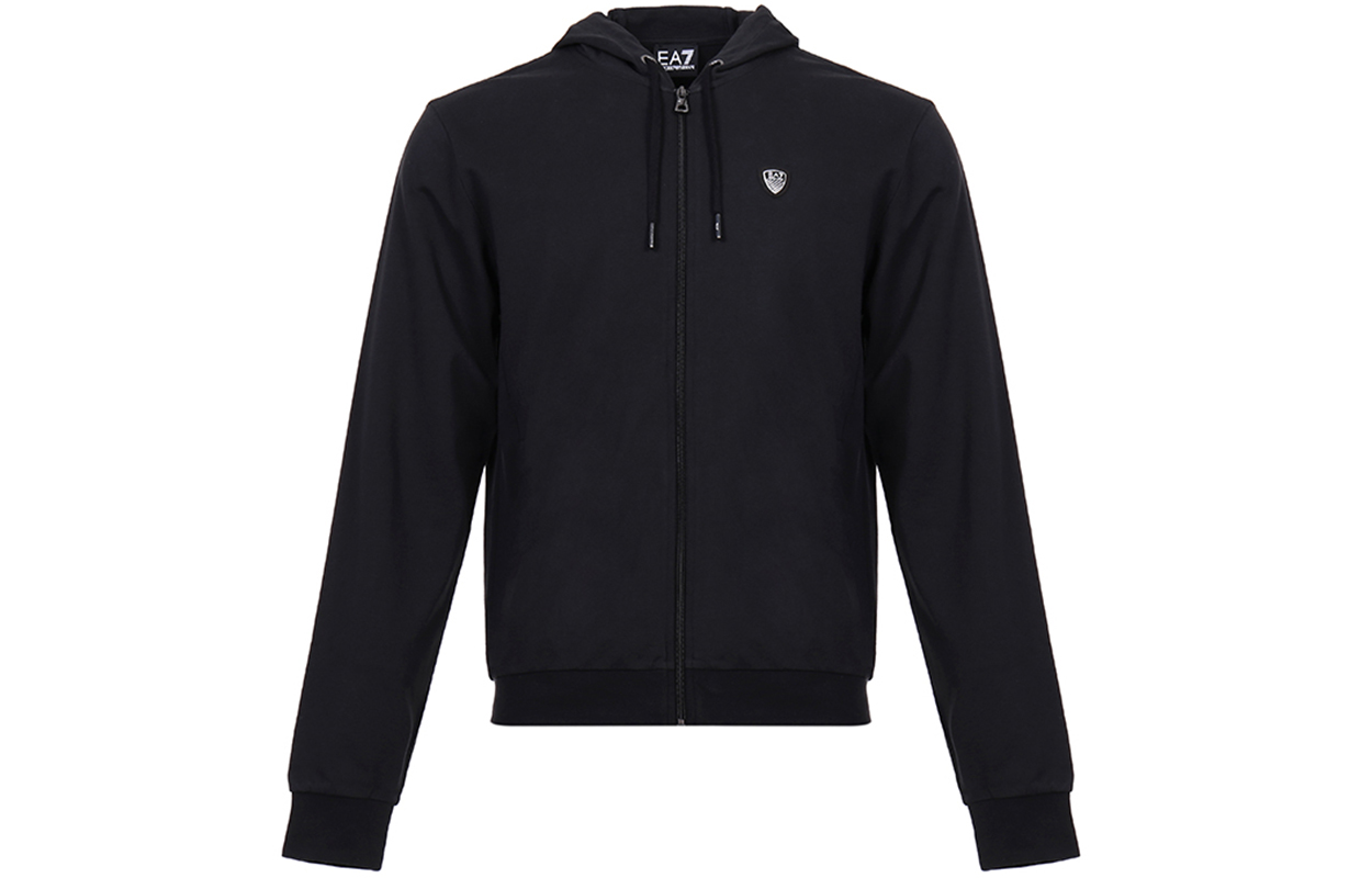 Emporio Armani Black Minimalist Jacket Sweatshirt 8NPM15-PJ05Z-1200