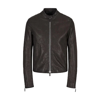 Emporio Armani Black Pleated Long-Sleeve Zipper Jacket D41R80-D1P80-1999