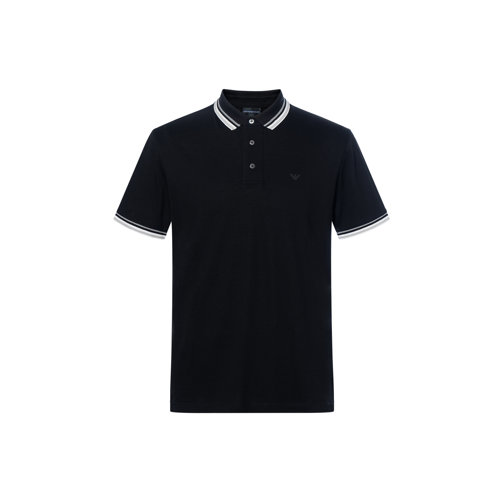Emporio Armani Black Polo Shirt with Chest Logo. 3K1FL8-1JTKZ-0999