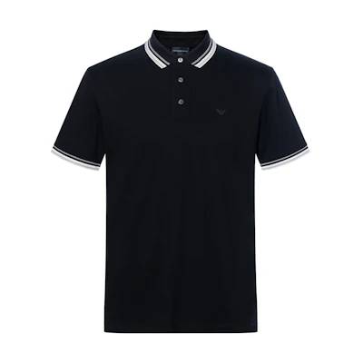 Emporio Armani Black Polo Shirt with Chest Logo. 3K1FL8-1JTKZ-0999
