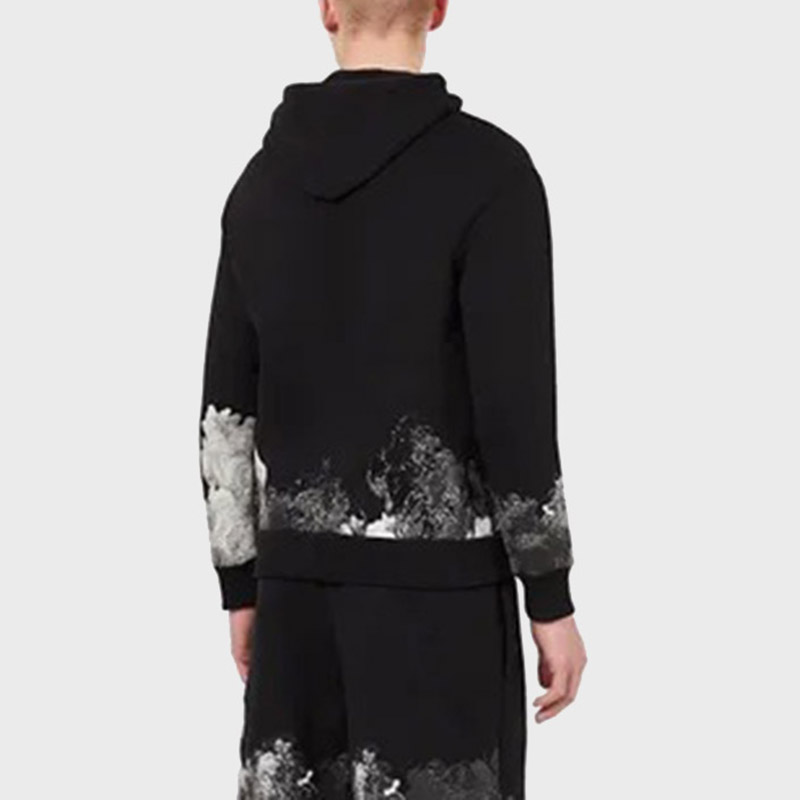 Emporio Armani Black Printed Fleece Hoodie 6K1M8P-1JM3Z-0999 圖 5