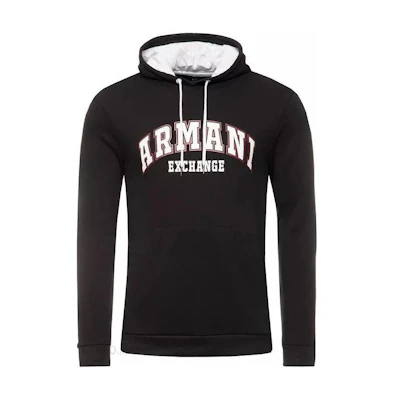 Emporio Armani Black Printed Pullover Hoodie 3HZMFB-ZJ5CZ-1200